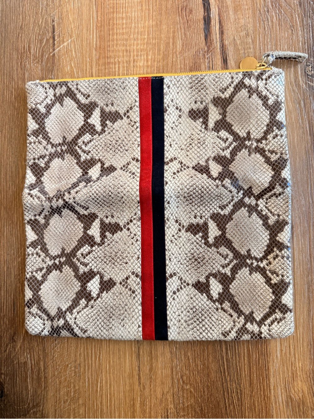 Clare V. Striped Python Foldover Clutch - RARE Limited Edition - Picture 2 of 4